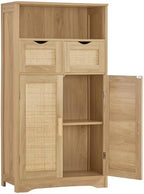 Iwell Bathroom Storage Cabinet with 2 Drawers, Small Kitchen Pantry Cabinet by IWELL
