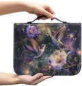 Trippy Hummingbird Flowers Print Bible Covers Case for Women Girls, Bible Cover Church Bag Protective with Top Handle Bible Carrying Case by Glomenade