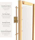 2 ft. Short Desktop Window Pane Shoji Screen - Natural - 8 Panels - Image 4