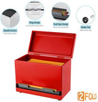 2Fold Pencil Dispenser for Classroom - Stainless Steel Bulk Pencil Holder for Desk - Includes Removable Label Stickers - Teacher Must Haves for Organization - Holds up to 200 Pencils (Red) - Image 7