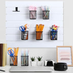 Colingmill 6 Set Slat Wall Hooks Holder Metal Mesh Basket Organizer, Square - Image 6