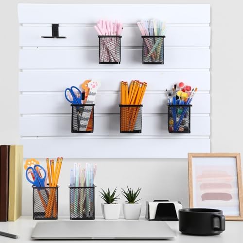 Colingmill 6 Set Slat Wall Hooks Holder Metal Mesh Basket Organizer, Square - Image 6
