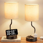 Fenmzee 18" Bedside Lamps for Bedroom Set of 2 - Table Lamp for Nightstand by Fenmzeelighting