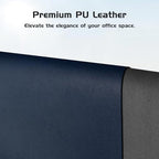 Aothia Leather Desk Pad Protector, Office Desk Mat, Large Mouse Pad, Laptop Desk Pad, Non-Slip PU Leather Desk Blotter, Waterproof Desk Writing Pad for Office and Home (Dark Blue, 55" x 17") - Image 2
