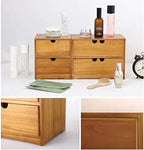Storage Chest, Wooden Drawer Box, Desk Top Storage with 1/2/3/4 Drawers,Storage Box Drawer Box Desk Organizer, Cosmetic Drawer Storage Box-2-Drawer - Image 5