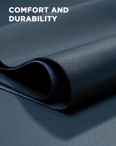 YSAGi 47.2" x 24" Large PU Leather Desk Mat for Keyboard and Mouse - Waterproof Non-Slip Desk Pad Protector for Office, Home, Writing Desk, Dark Blue - Image 6