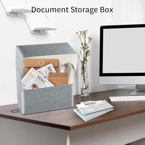 Lineco Archival Document Storage Box, Gray, 15.5" x 10.5" x 5" - Image 6