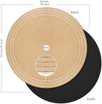 MAIDERN 30 Inch Round Cork & Leather Placemats, Cuttable Size (24-30 Inch), Trimmable Dining Table Mat, Heat Resistant/Non-Slip Table Cover for Kitchen, Office, or Restauran (Black) - Image 2