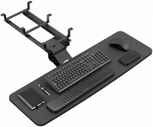 VIVO Premium Black Under Desk 34 x 11 in Keyboard Tray, MOUNT-KB34P-B by VIVO