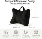 Lumbar Pillow for Car Seat and Office Chair, Classic Black - Image 4
