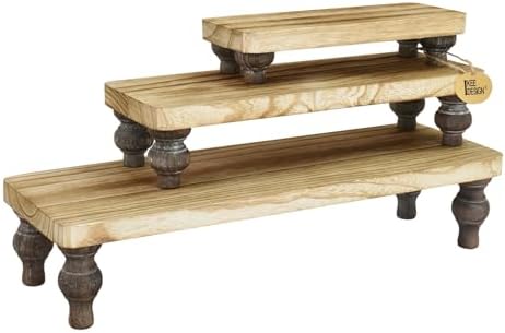 Ikee Design 3 Pcs Wooden Display Riser Stand, jewelry eyewear display stand by IkeeDesign