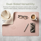 Table Cover Protector, 35.5 x 63 Inch Desk Mat, Leather Desk Pad Mat, Transparent Desk Cover, Desk Protector Mat for Kitchen, Writing Desk, Kids' Rooms and Dining Room - Image 3