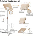 2-in-1 Floor Music Stand & Desktop Book Stand, 16.5"–51" Height Adjustable - Image 7