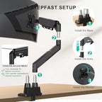 WALI Adjustable Dual Monitor Arm for 13-43 inch Screens, 22 lbs per Arm - Image 6