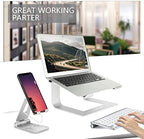 Urmust Laptop Stand for Desk, Silver, Up to 15.6" Laptop - Image 2