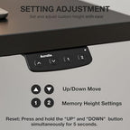 Acrolix 48x24 Electric Standing Desk with Cable Net, Black - Image 6