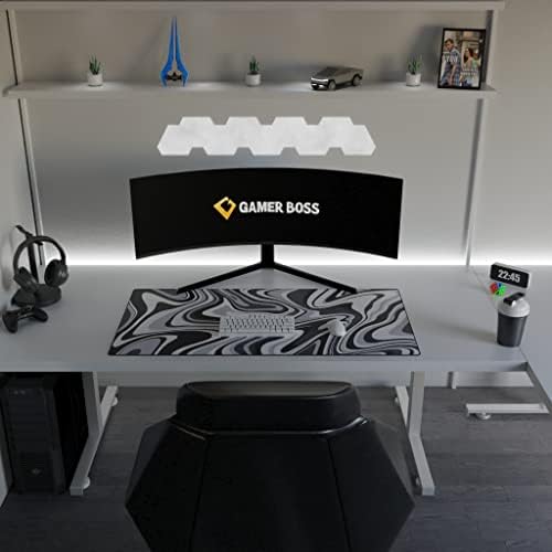 Gamer Boss - Gaming Mouse Pad - 48 x 24 Inches - 4mm Thick with Stitched Edges, Non-Slip Rubber Base, Premium Cloth Mousepad, Desk Mat for Laptop, Keyboard, Computer & PC (Mega, Swirl) - Image 3