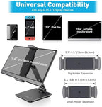 AboveTEK Business Kiosk Aluminum Tablet iPad Stand, 360° Swivel Tablet & Phone Holders for Any 4"-15.6" Display Tablets/Cell Phones/Portable Monitor, Sturdy for Store POS Office (Grey) - Image 2
