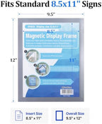 Self-Adhesive Magnetic Document Sign Holder 8.5X11'',Silver,Pack of 10 - Image 2