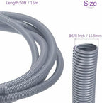 DMiotech 50ft Wire Loom Split Tubing 5/8 Inch(15.9mm) ID Gray - Image 3