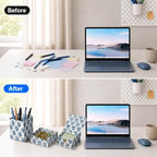 CPC Apatite Blue Block Print Set of 3 Desk Organizer - Image 5