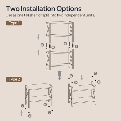 HOOBRO Desk Shelf, 4 Tier Stackable Desktop Bookshelf, Small Bookcase - Image 5