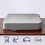 CYLEN Ifoam Memory Foam Layer Wheelchair Cushion - Seat Cushion for Wheelchair-Office Chair, Kitchen Chair-Pressure Sore and Tailbone Pain Relief-High Dense Polyfoam Base (Grey, 18×16×3 inch) - Image 5