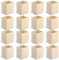 16 Pack Wood Pen Holder, 3.1" x 3.1" x 3.94" Unfinished Pine Wood Pencil Holder for Desk Organization, DIY Crafts, Rustic Home Decor by Unknown
