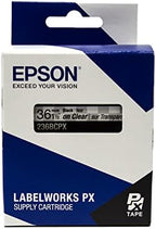 Epson LABELWORKS 236BCPX Label Tape - Black on Clear - 1.5" (36mm), 30ft - Image 6