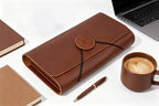 Genuine Leather A6 Receipt Organizer, Leather Expanding Accordion File Folder, 7 Pockets Expanding Bill Receipt Holder for Receipts,Invoices,Coupons,Cards, 7.8X4.3 Inches - Image 6