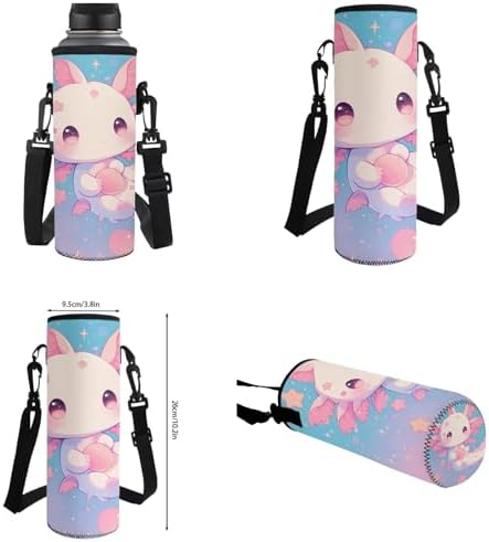 Teen's Backpack 4Pcs, Aesthetic Travel Daypack Set of 4 Include Lunch Box Pencil Case Cup Sleeve Large Capacity & Portable Daypack 4Pcs Universal for School Star Axolotl - Image 2