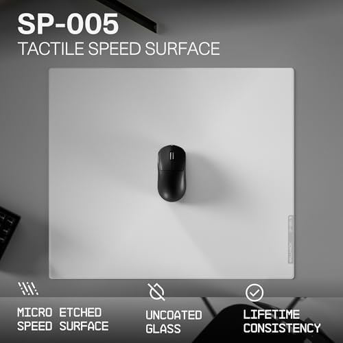 Wallhack SP-005 Glass Gaming Mouse Pad, Large, White - Image 2