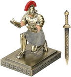 Roman Praetorian Warrior Knight Pen Holder Desk Ornament Bronze - Image 3