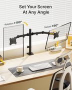 monTEK Heavy-Duty Dual Monitor Stand for 17-32", 22 lbs Each (Pack of 2) - Image 4