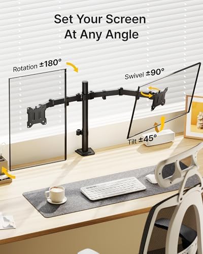 monTEK Heavy-Duty Dual Monitor Stand for 17-32", 22 lbs Each (Pack of 2) - Image 4
