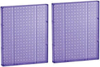 Azar Displays 771620-PUR Plastic Pegboard for Wall Organization - Garage Tool Organizer Wall Mount (Pack of 2) - 1-Sided Durable Wall Panel Organizer (16” W x 20” H x 1” D) - Garage Organizer (Purple) - Image 2