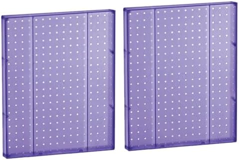 Azar Displays 771620-PUR Plastic Pegboard for Wall Organization - Garage Tool Organizer Wall Mount (Pack of 2) - 1-Sided Durable Wall Panel Organizer (16” W x 20” H x 1” D) - Garage Organizer (Purple) - Image 2