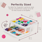 IRIS USA 2-Tier Drawer Organizer |Made in USA| 22 Dividers (2-Pack) - White - Image 2