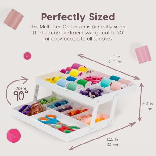 IRIS USA 2-Tier Drawer Organizer |Made in USA| 22 Dividers (2-Pack) - White - Image 2