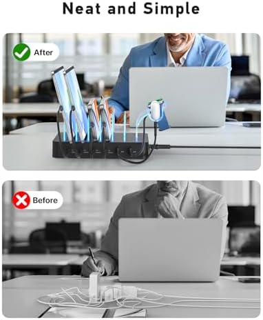 SooPii Premium 90W 6-Port USB C Charging Station for Multiple Device,Black - Image 6