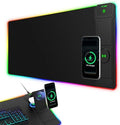 RGB Gaming Mouse Pad with Magnetic Wireless Charging & Foldable Phone Stand by abcmat