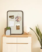 Linen Bulletin Board, Pin Board for Walls, Fabric Bulletin Board, Large Pin Board for Home Kitchen Office Decorative, 20"x30" Linen Brown Wood Frame Cork Board(BN-5075) - Image 4
