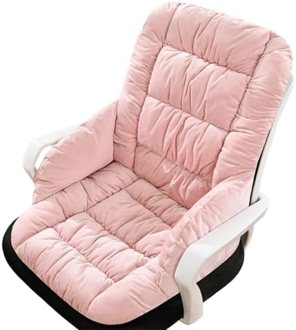 Desk Chair Cushion with High Back Support Office Chair Pad with Non-Slip Bottom Soft Cute Pink Seat Cushion for Office Car Gamer Home Kitchen by Unknown
