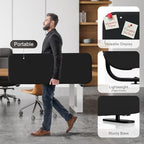 DECOLAB Desk Divider, Movable Desk Partition 48"x18", Midnight - Image 4
