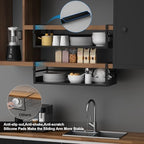 AmonHouseware 2Pack Expandable Under Shelf Storage Basket Organizer,Black - Image 6