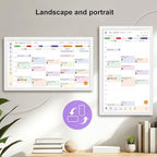 27 Inch Smart Digital Touch Screen Family Calendar, White - Image 6