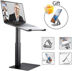 Laptop Stand for Desk, Ergonomic Sitting and Standing Laptop Riser for Notebook MacBook 11-17 Inches，DJ Laptop Stand Adjustable Height from 7-15 Inches Aluminum(Black) - Image 2