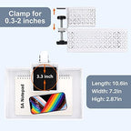 Under Desk Drawer, Clamp on Desk Organizer Cup Holder Hanging Desk Storage - Image 6