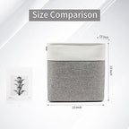 Bagnizer 13x13 Cube Storage Bins, Collapsible Fabric Storage Box, 4 Pack Closet Baskets with Handles for Organizing, Shelf, Toys, Clothes, Home, Office, Nursery (Grey&White) - Image 5