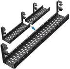 Under Desk Cable Management Tray – No Drill, Retractable Metal Cord Organizer with Clamp Mount, Adjustable Length (11.4" to 21.6"), Desk Wire Organizer for Home Office & Standing Desks, Black - Image 2